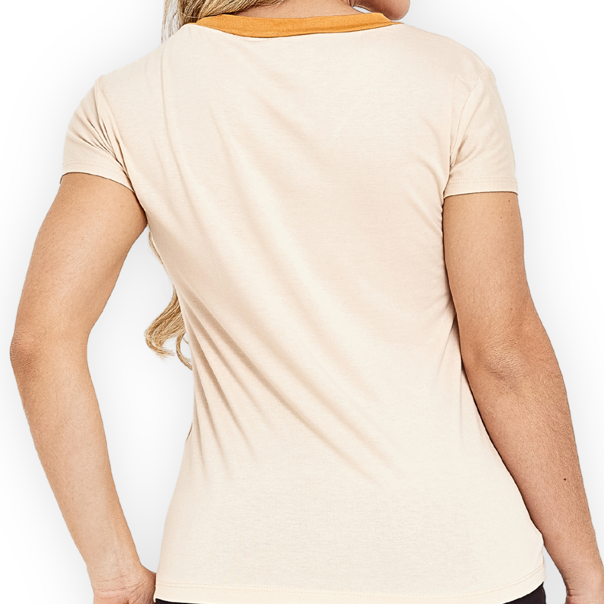 Blusa Gola V Bicolor