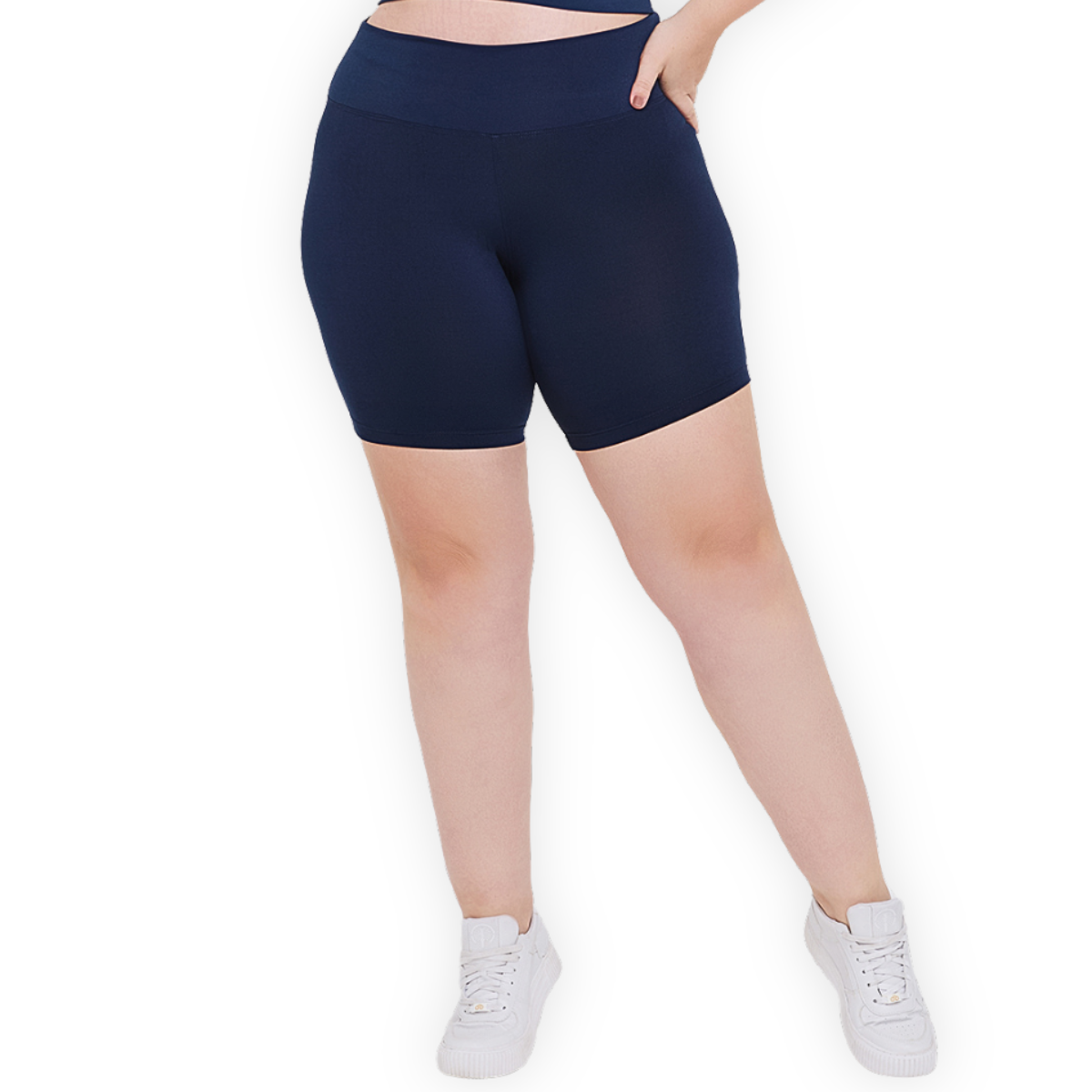 Shorts Legging Academia Plus Size