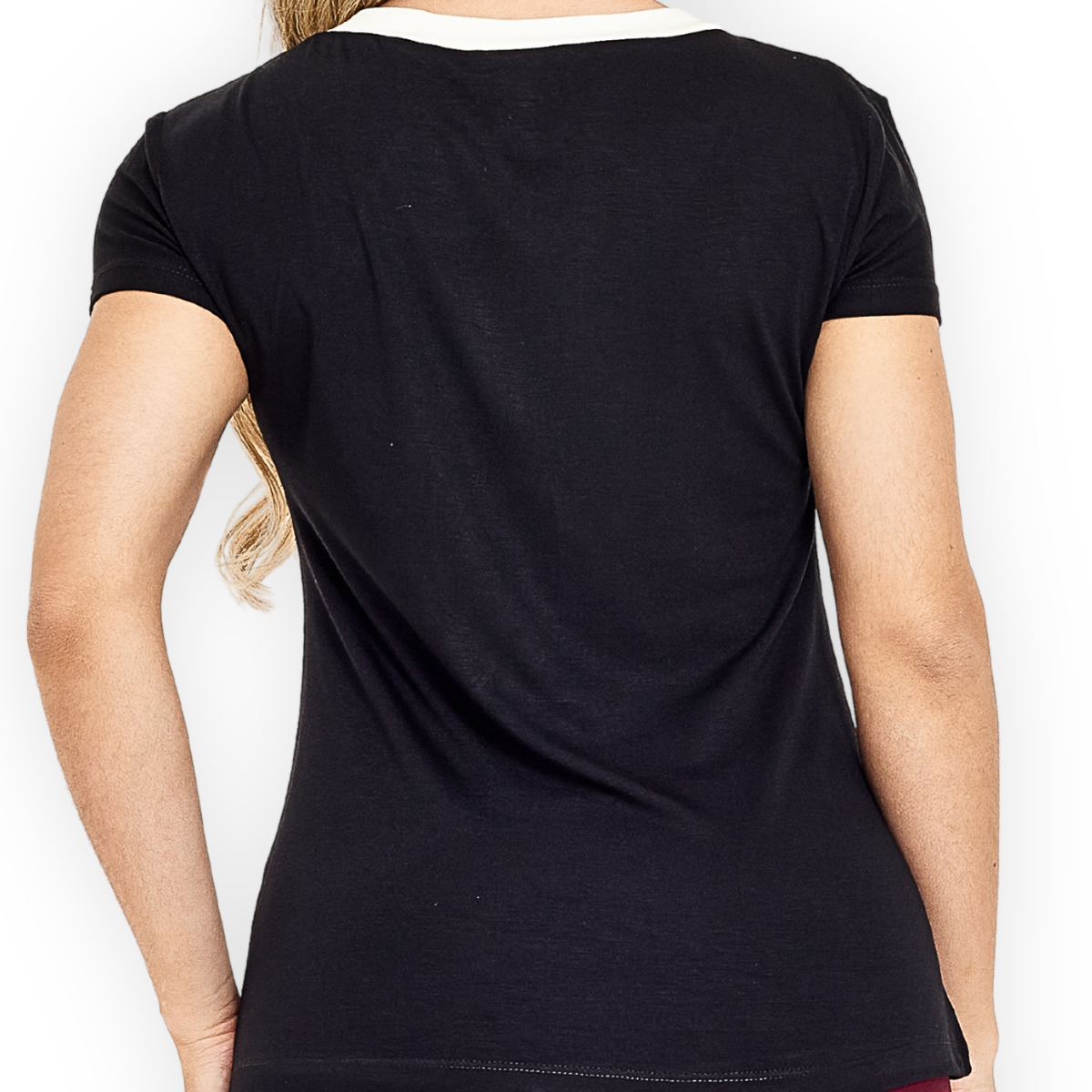 Blusa Gola V Bicolor