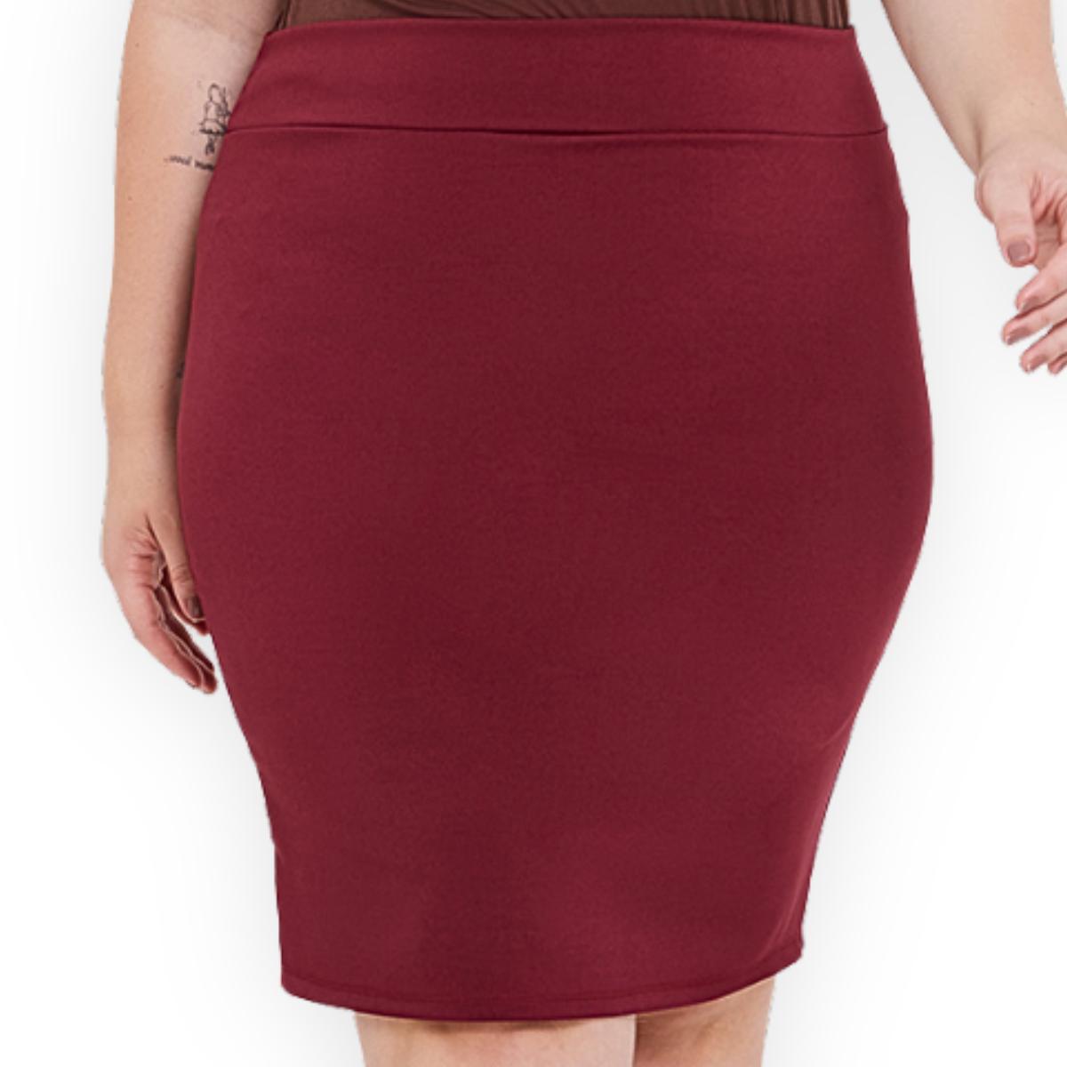 Saia Bengaline Mid Plus Size