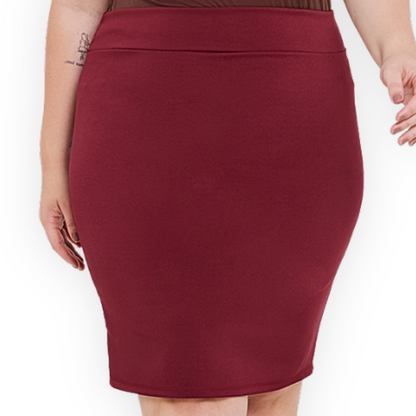 Saia Bengaline Mid Plus Size