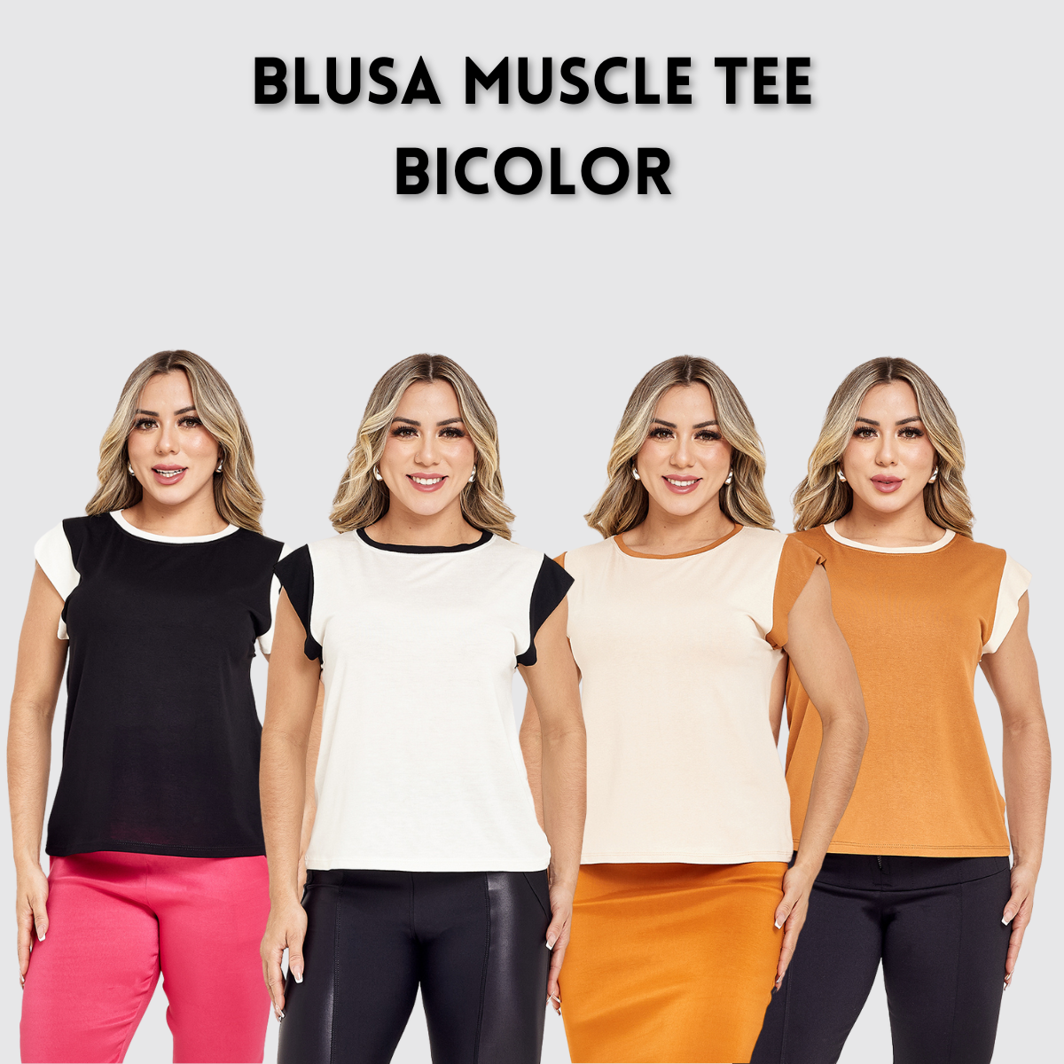 Blusa Muscle Tee Bicolor