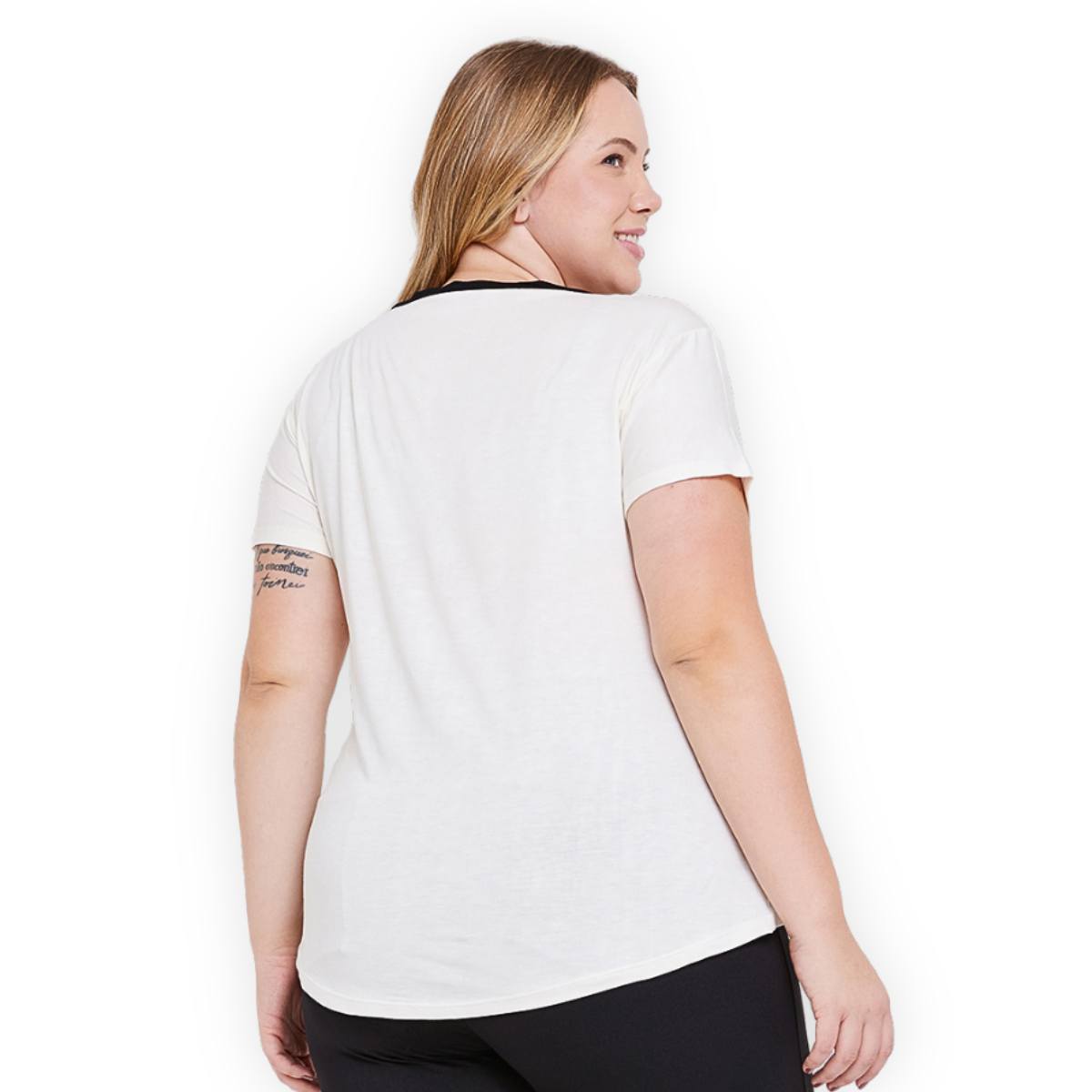 Blusa Gola V Bicolor Plus Size