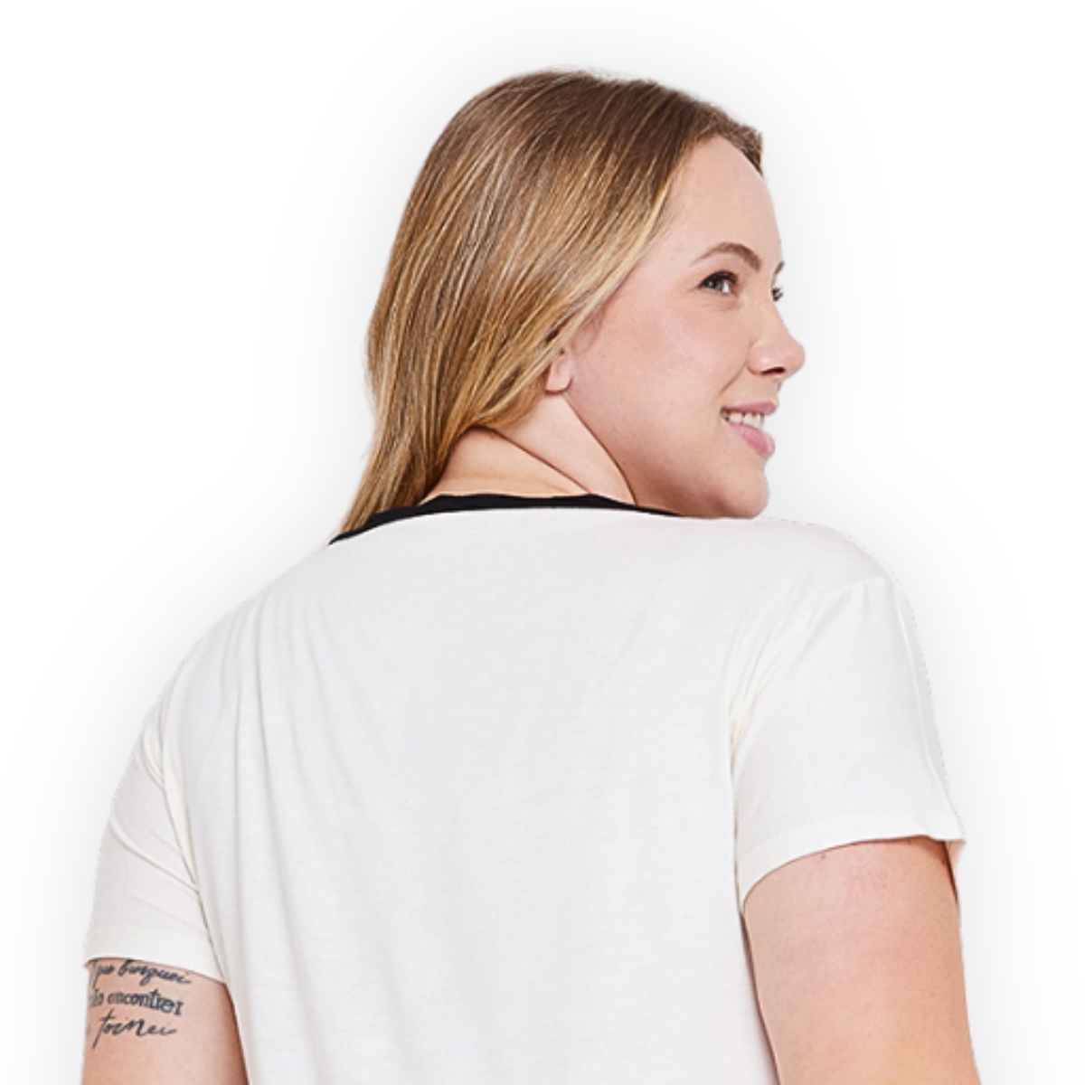 Blusa Gola V Bicolor Plus Size