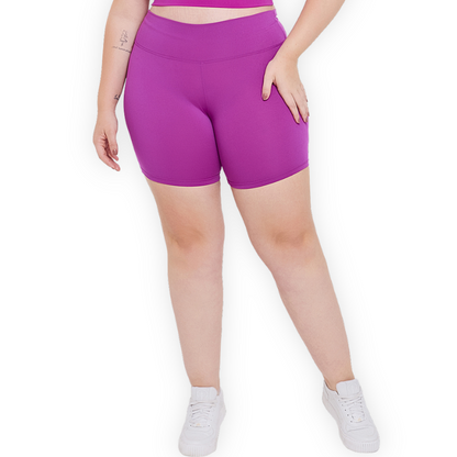 Shorts Legging Academia Plus Size