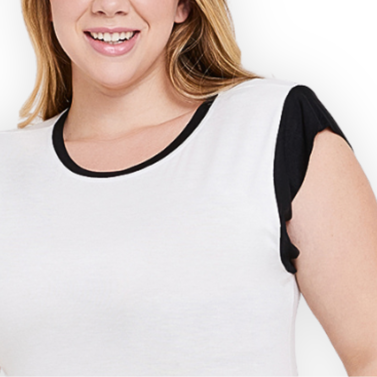 Blusa Muscle Tee Bicolor Plus Size