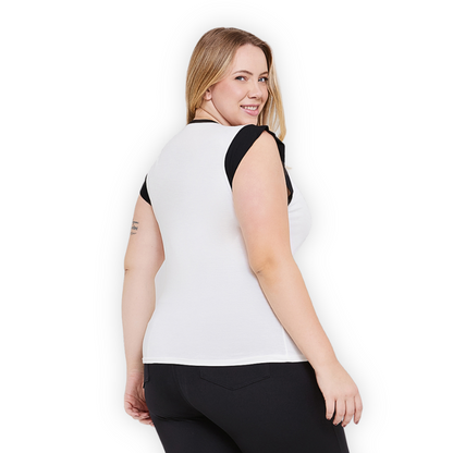 Blusa Muscle Tee Bicolor Plus Size