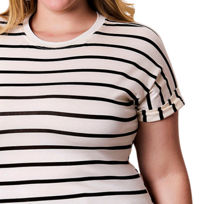 Blusa Listrada Plus Size