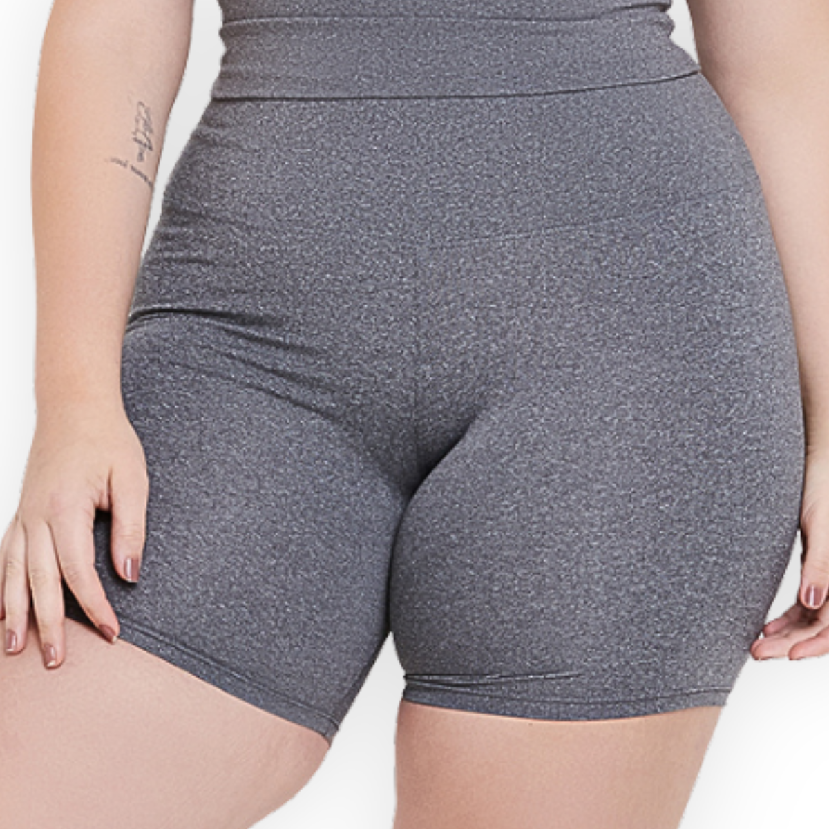 Shorts Legging Academia Plus Size