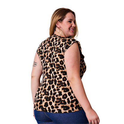 Blusa Muscle Tee Estampado Plus Size