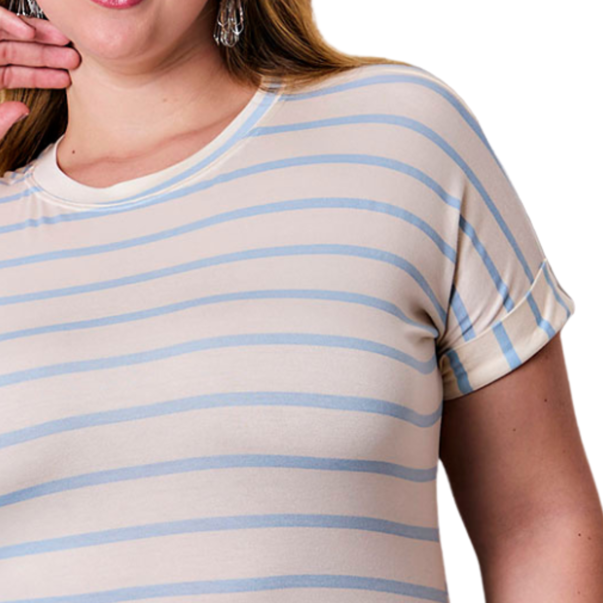 Blusa Listrada Plus Size