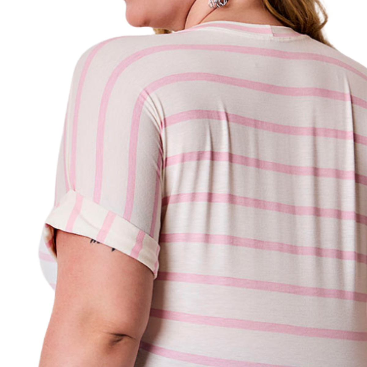 Blusa Listrada Plus Size