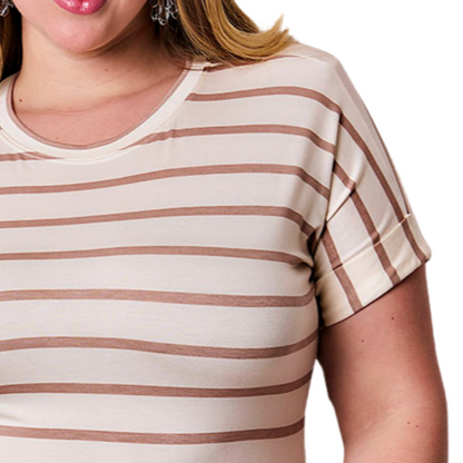 Blusa Listrada Plus Size