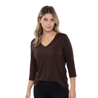 Blusa Gola V Manga Longa