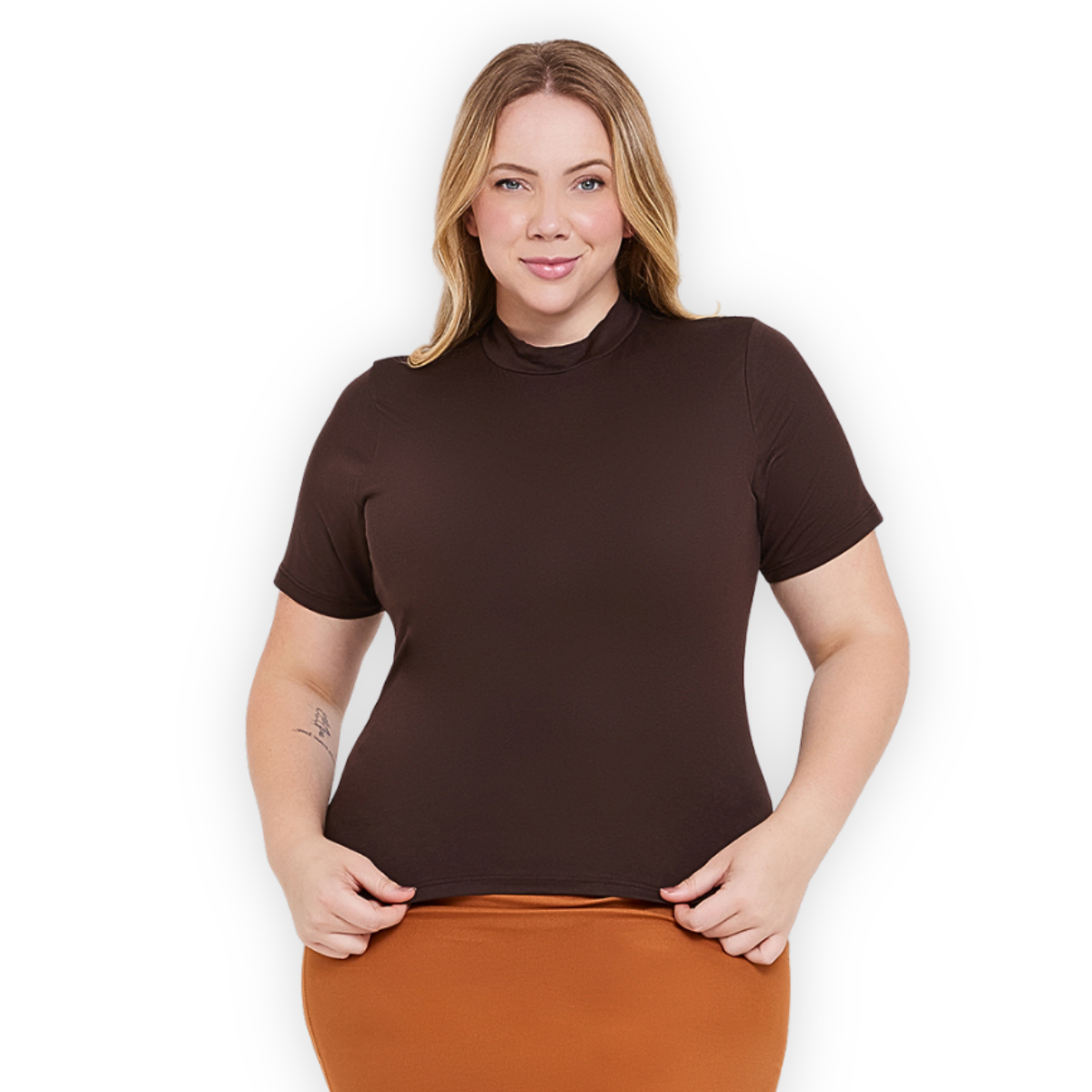 Blusa Gola Alta Plus Size
