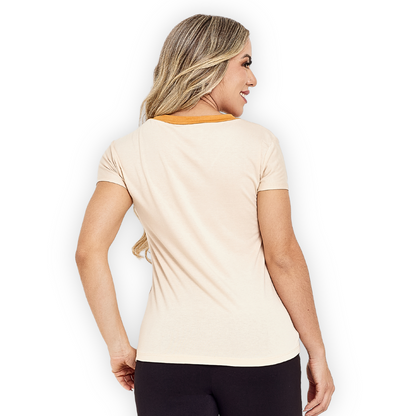 Blusa Gola V Bicolor