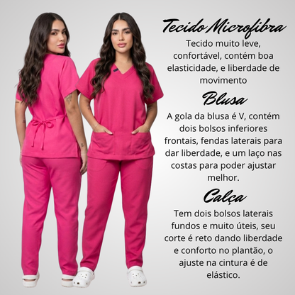 Scrub Pijama Cirúrgico Feminino Pink