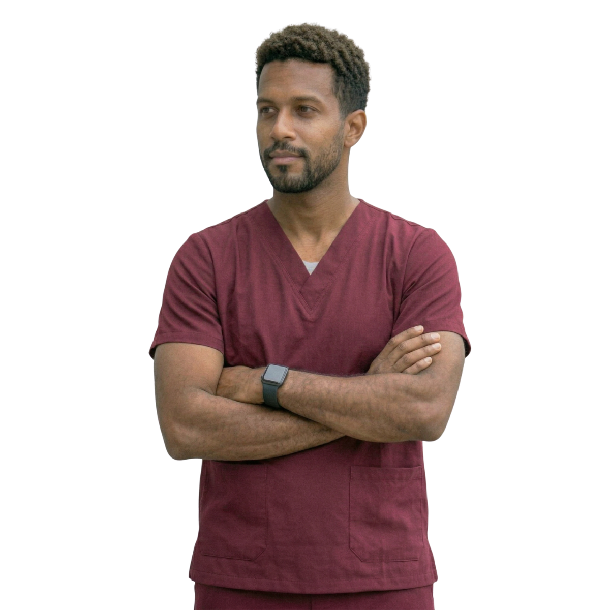 Blusa Scrub Pijama Cirúrgico Masculino Bordô