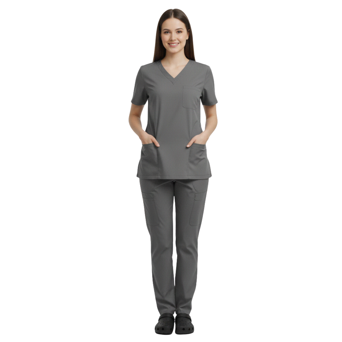 Scrub Pijama Cirúrgico Feminino Cinza
