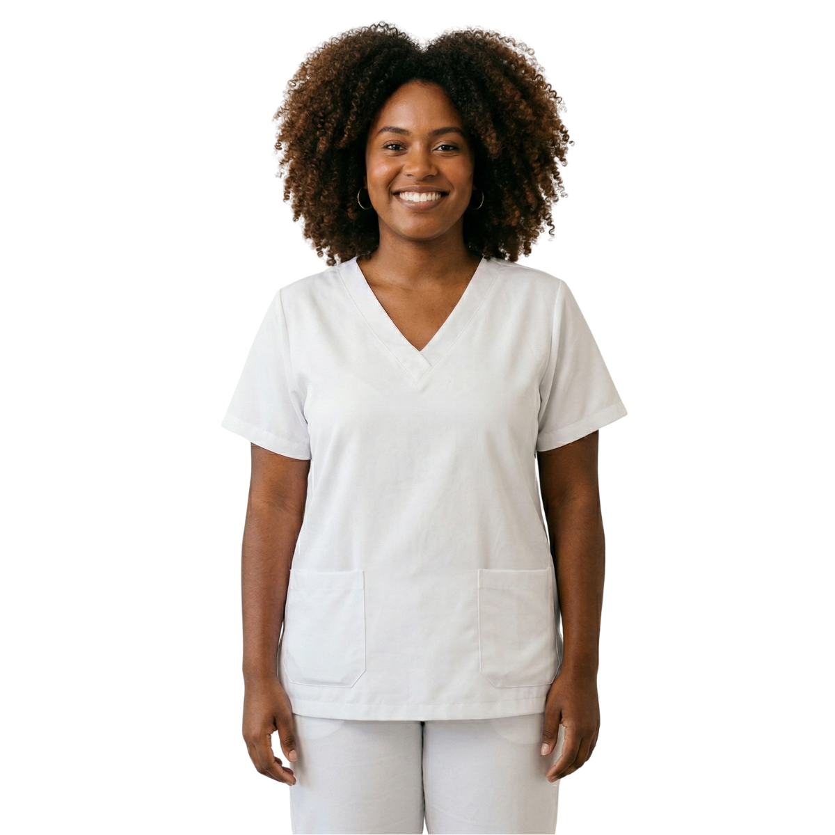 Blusa Scrub Pijama Cirúrgico Feminino Branco