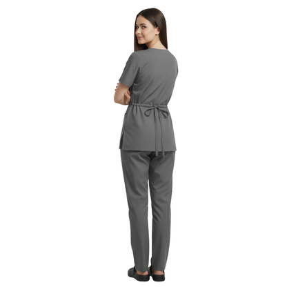 Scrub Pijama Cirúrgico Feminino Cinza
