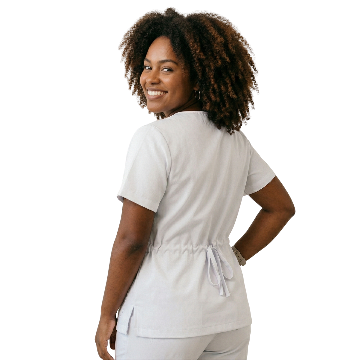 Blusa Scrub Pijama Cirúrgico Feminino Branco