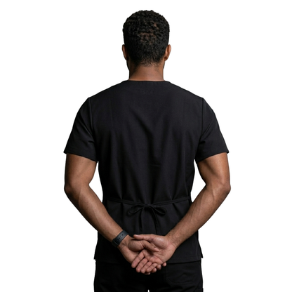 Blusa Scrub Pijama Cirúrgico Masculino Preto