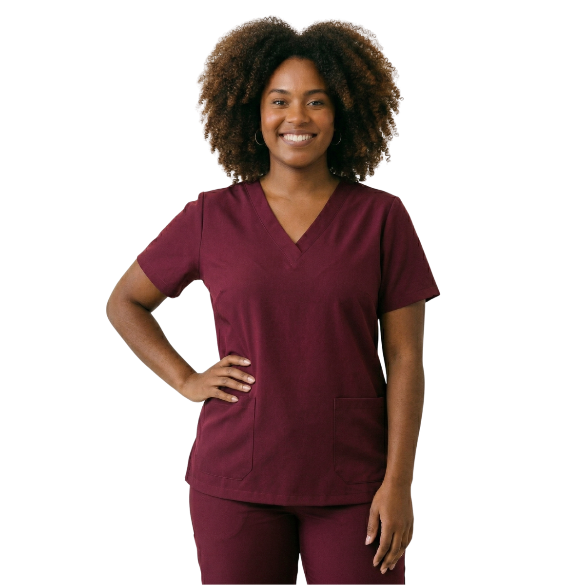 Blusa Scrub Pijama Cirúrgico Feminino Bordô