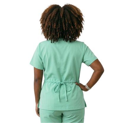 Blusa Scrub Pijama Cirúrgico Feminino Verde Água