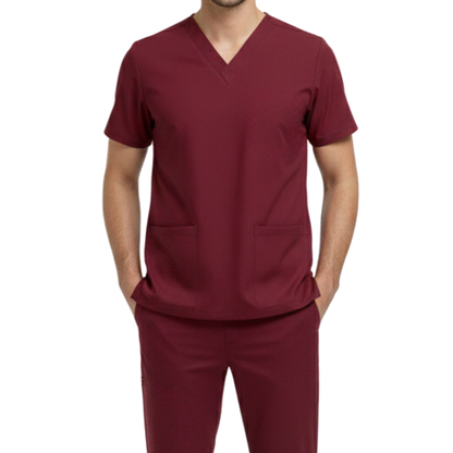 Scrub Pijama Cirúrgico Masculino Bordô