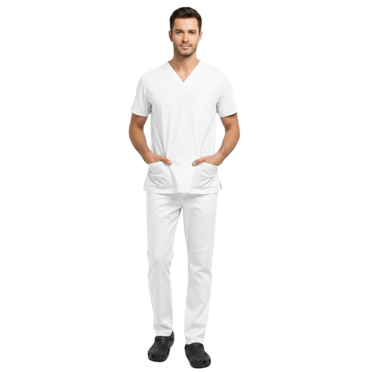 Scrub Pijama Cirúrgico Masculino Branco