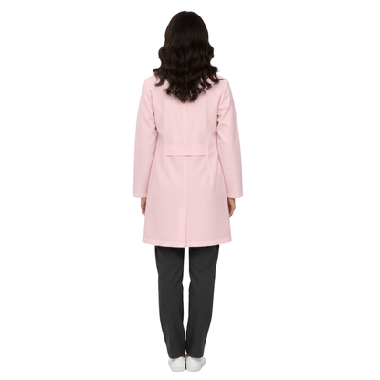 Jaleco Feminino Rosa com Botão Manga Longa