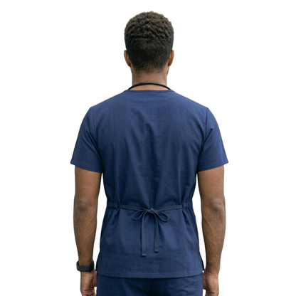 Blusa Scrub Pijama Cirúrgico Masculino Azul Marinho