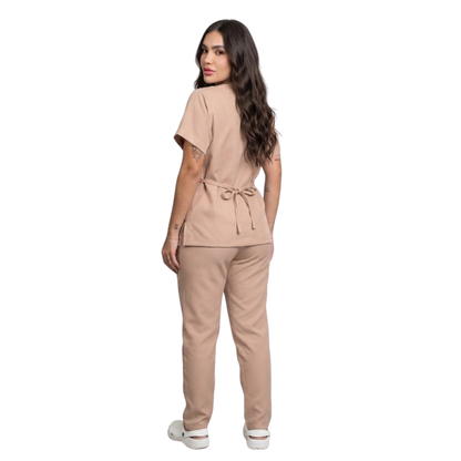 Scrub Pijama Cirúrgico Feminino Nude
