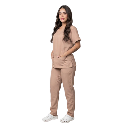 Scrub Pijama Cirúrgico Feminino Nude