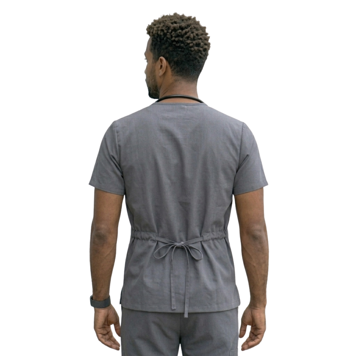 Blusa Scrub Pijama Cirúrgico Masculino Cinza