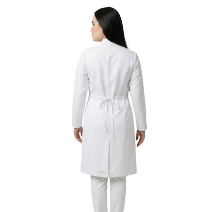 Jaleco Feminino Branco com Zíper Manga Longa