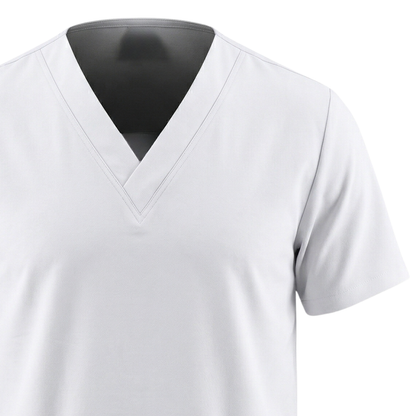 Blusa Scrub Pijama Cirúrgico Masculino Branco