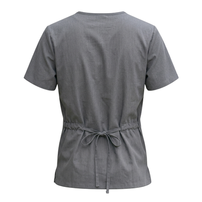 Blusa Scrub Pijama Cirúrgico Masculino Cinza