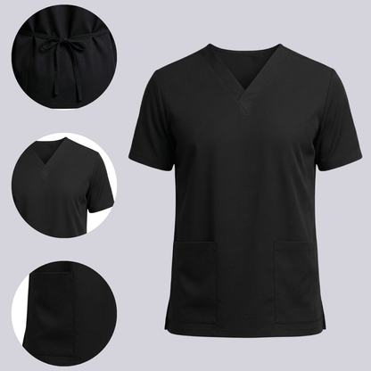 Blusa Scrub Pijama Cirúrgico Feminino Preto