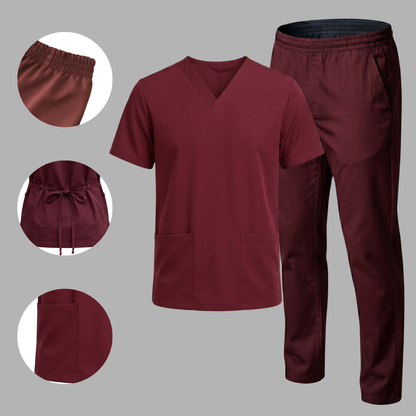 Scrub Pijama Cirúrgico Feminino Bordô
