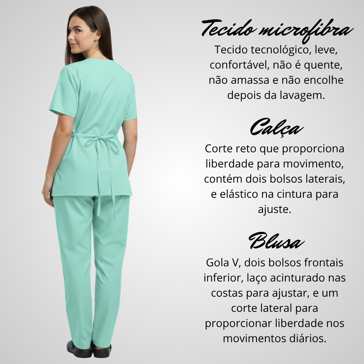 Scrub Pijama Cirúrgico Feminino Verde Água
