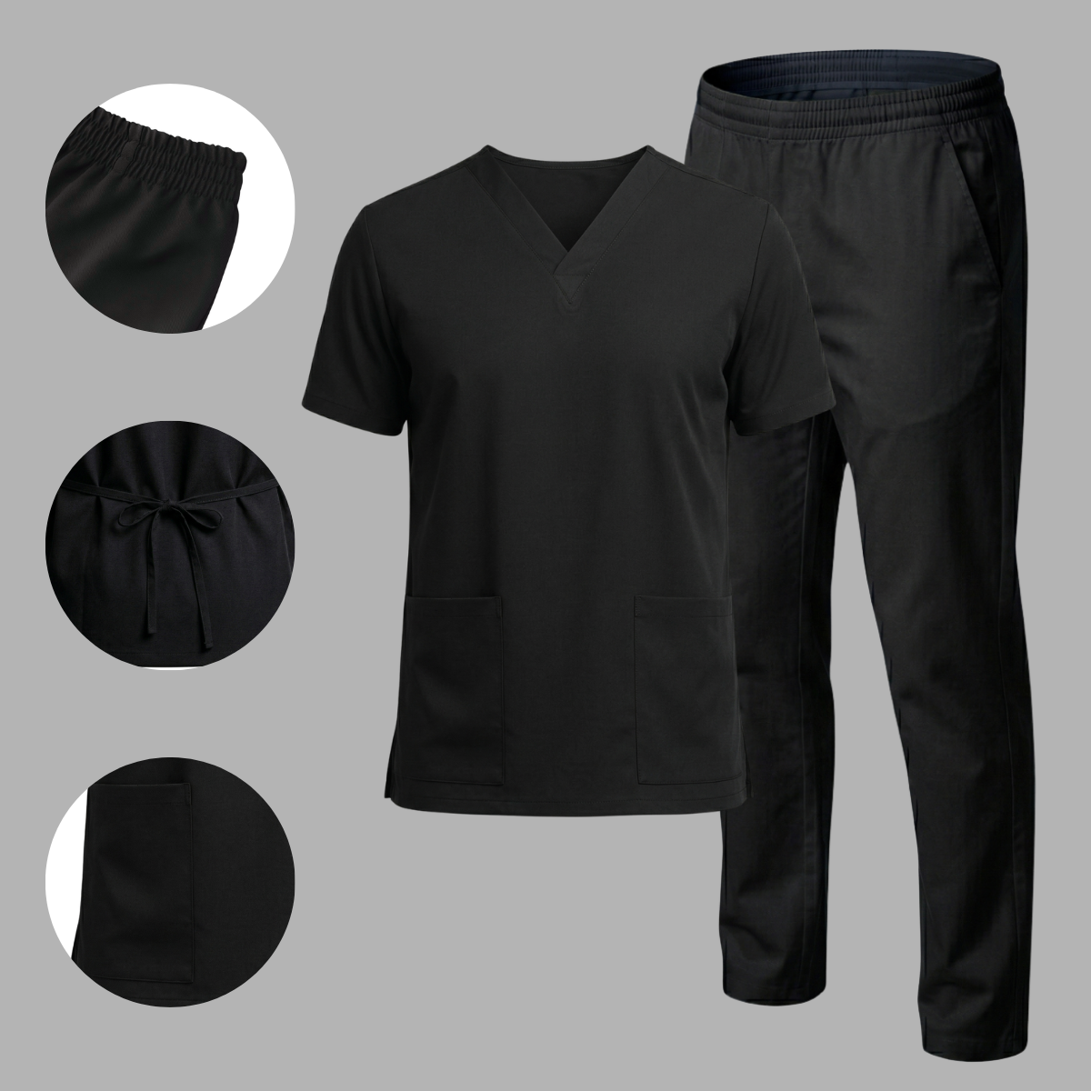 Scrub Pijama Cirúrgico Feminino Preto