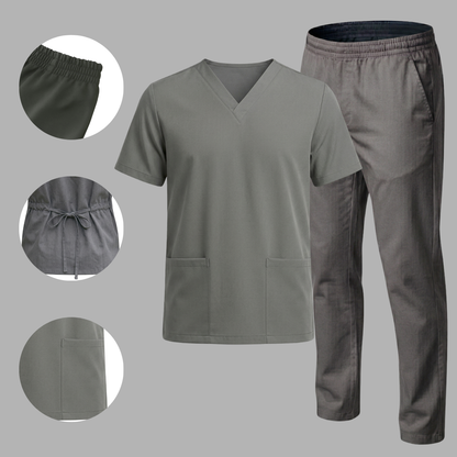 Scrub Pijama Cirúrgico Feminino Cinza
