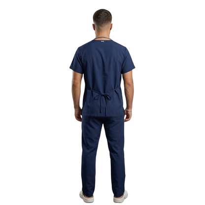 Scrub Conjunto Hospitalar Unissex Azul Marinho Tecido Premium