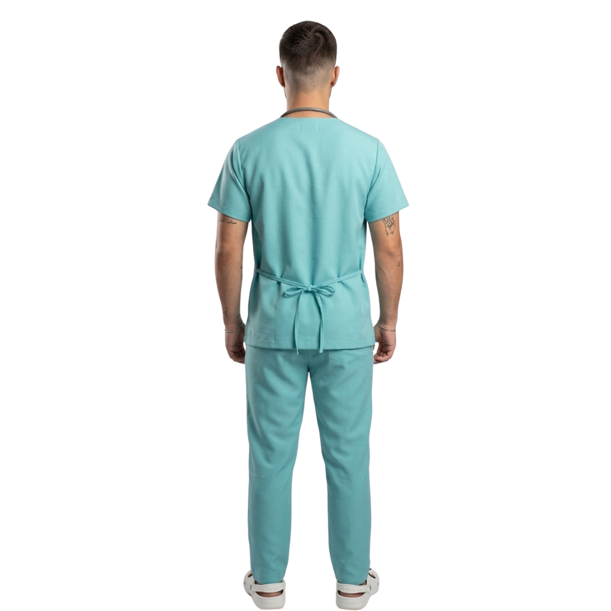 Scrub Conjunto Hospitalar Unissex Verde Água Tecido Premium