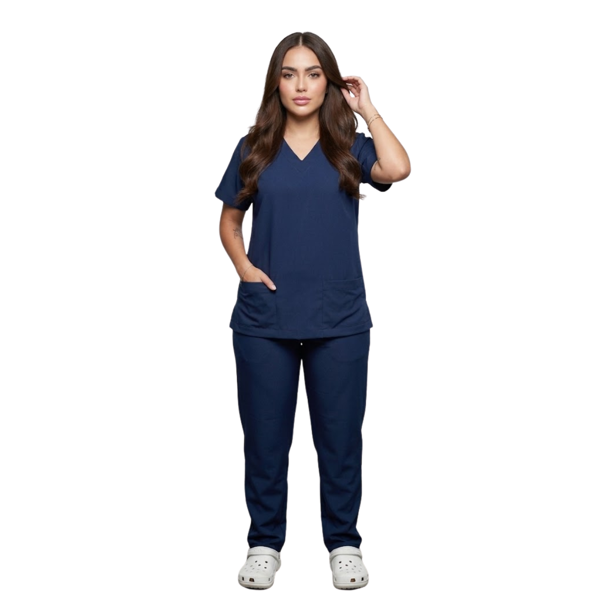 Scrub Conjunto Hospitalar Unissex Azul Marinho Tecido Premium