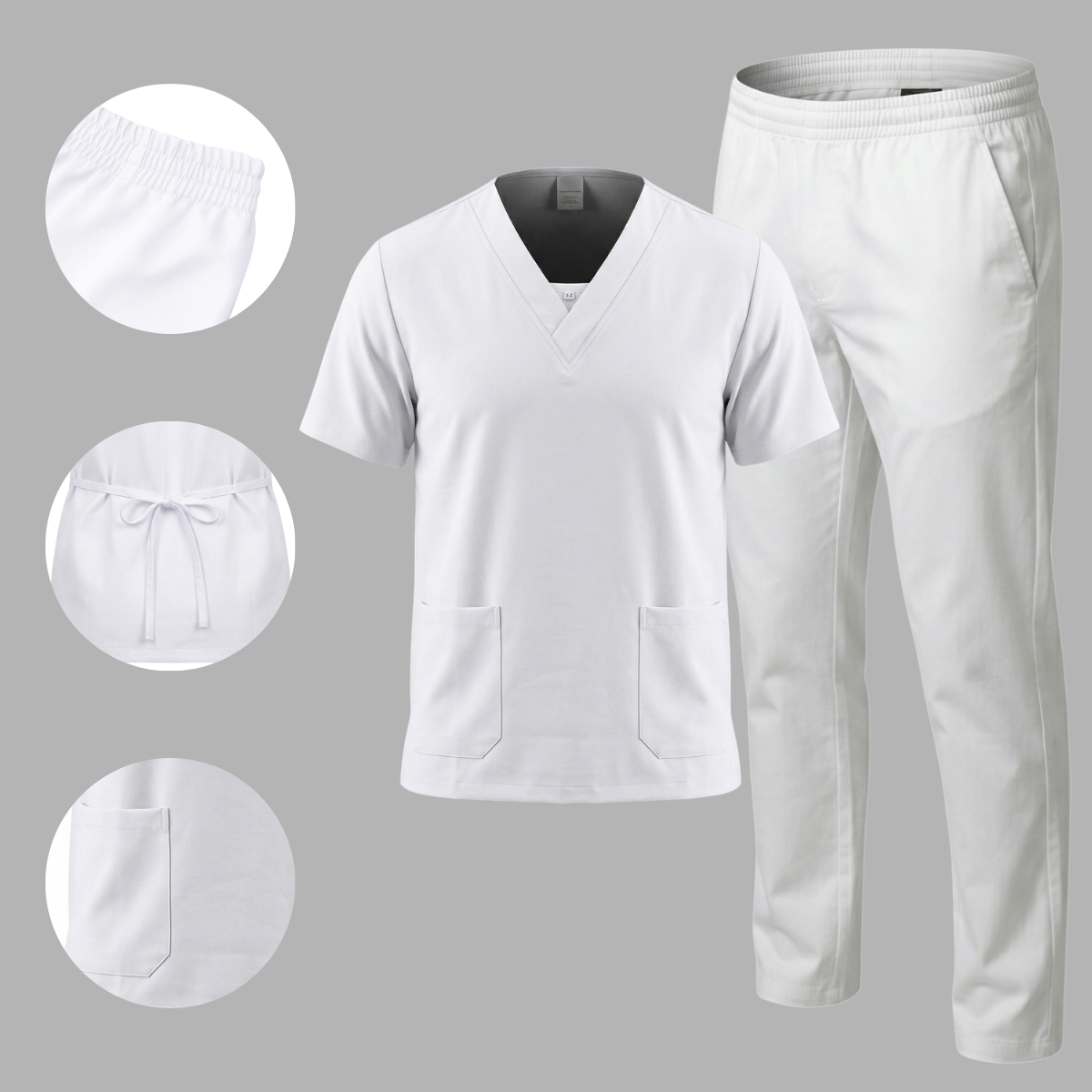 Scrub Pijama Cirúrgico Feminino Branco
