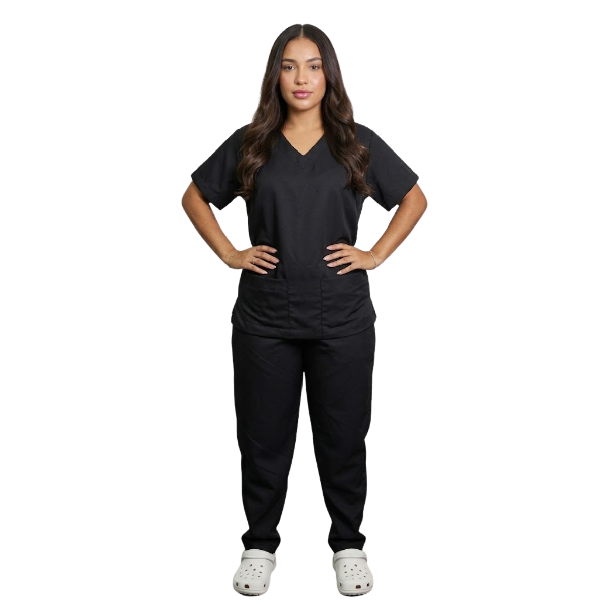Scrub Conjunto Hospitalar Unissex Preto Tecido Premium
