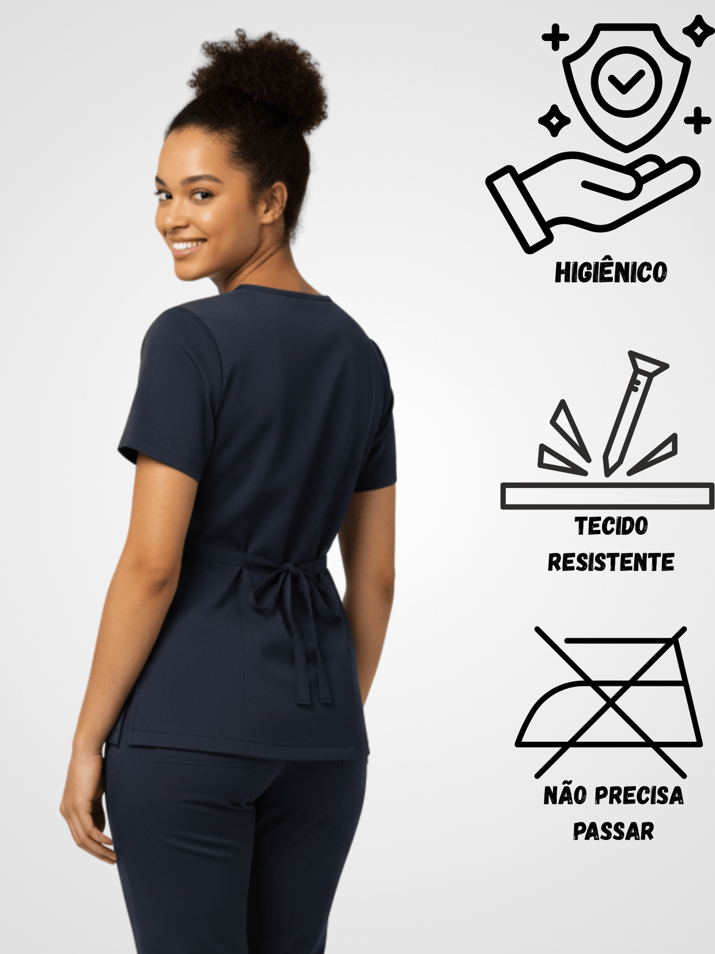 Blusa Scrub Feminino Conjunto Enfermeira